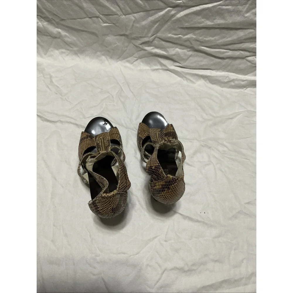Michael Kors Leather Snakeskin 4in‎ Heels Womens Size 8M